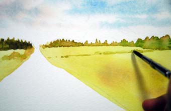 「水彩画の描き方」・風景画の描き方・木を描く