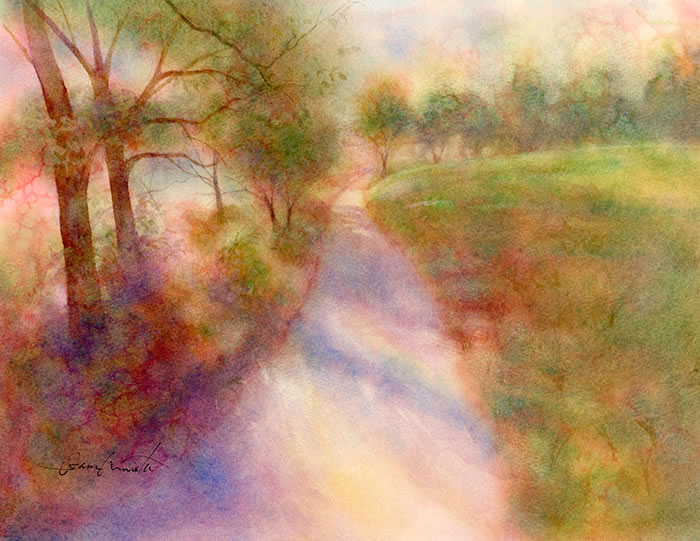 watercolor-road-水彩画