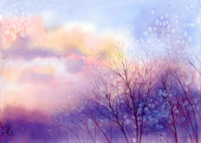 watercolor-tree-水彩画